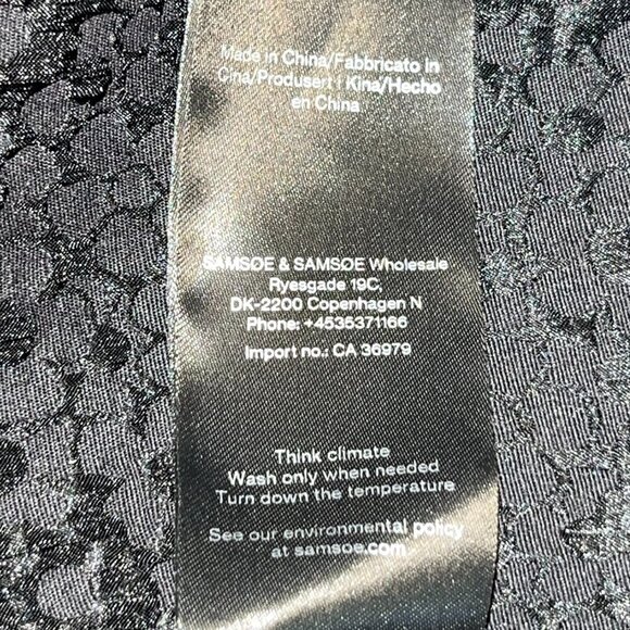 SAMSOE HARRIET SHORT PLAYSUIT JUMPSUIT ROMPER in BLACK FLOWER BALLOON SLEEVES -S - Picture 16 of 16